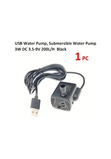 Xuweiwei Usb Water Pump 1pc Sessiz 3w Dc Su Pompası 200l/h Akış Hızı Dayanıklı Abs Gövde Usb Beslemeli