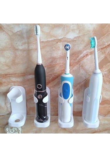 Bloomnest Lebıhmurah Bf1807 Elektrikli Diş Fırçası Tutucu 4'lü, Duvara Monte Banyo Yöneticisi Beyaz