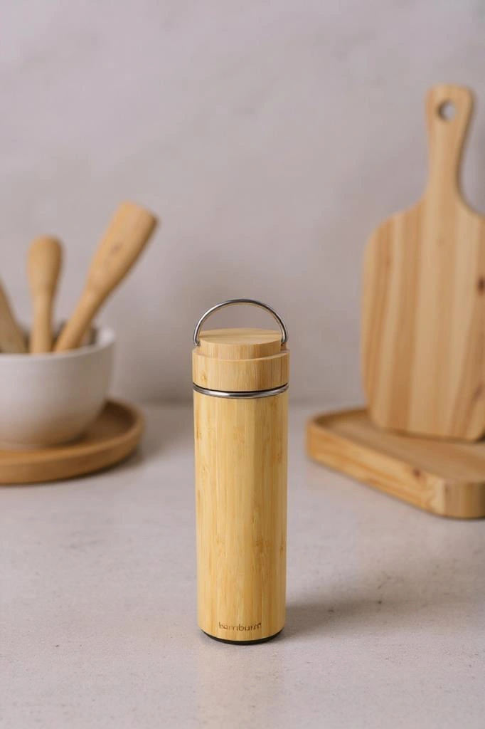 Bambum Lux - Kapsul Termos 500ml Ahşap