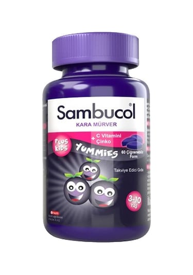 Sambucol Plus Kids Yummies Çocuklar İçin Takviye Edici Gıda 60 Tablet