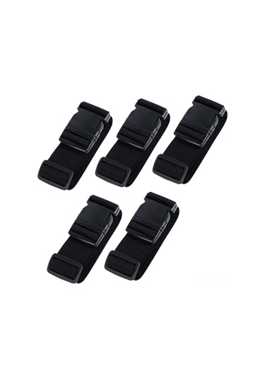 Hangfox Siyah Seyahat Bagaj Bağlama Kayışı - Pp Malzeme, Ayarlanabilir, Dayanıklı Kanca - 10 Adet Valiz Çantası Güvenlik Kayışı