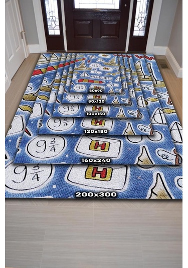 Homshtag Sihir Okulu Harry Potter Desenli Halı Çok Renkli Halı Çok Renkli