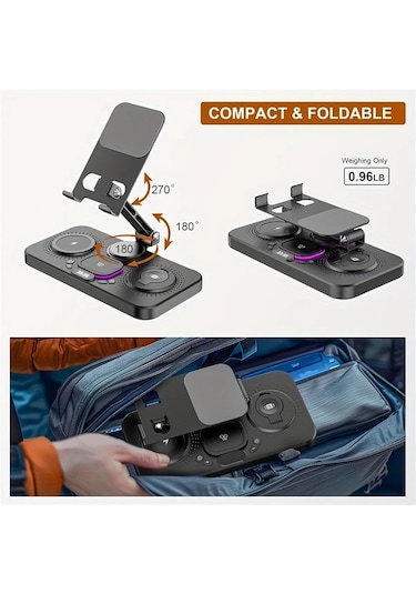 Topshop1 İphone 16 15 Pro Max 14 13 Serisi İpad İwatch İçin Siyah Hızlı Şarjlı Kablosuz Şarj İstasyonu Çoklu Cihaz Uyumlu