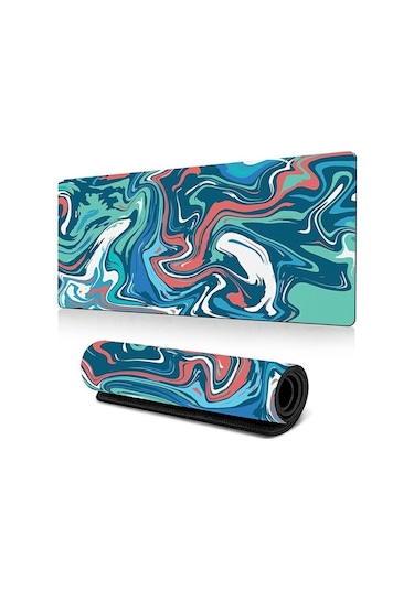 Cbtx 300 X 600 X 3mm Soyut Sıvı Desenli Mouse Pad Büyük Kaymaz Kauçuk Mouse Pad - Stil H Stil H