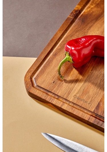 Cooker Lüx 35x25 Cm Akasya Ağacı Kesme Tahtası Kahverengi