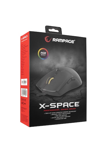Rampage SMX-R88 X-Space Kablolu RGB Oyuncu Mouse