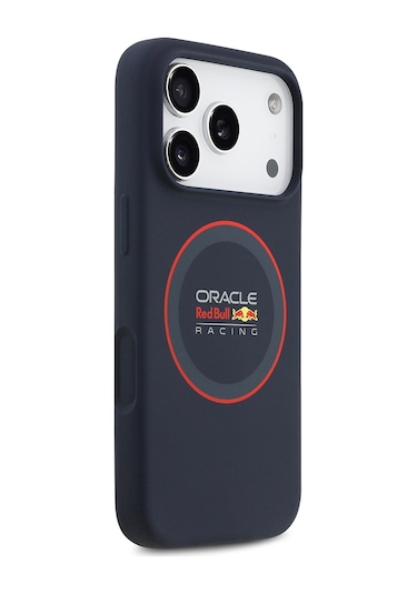 Apple Uyumlu iPhone 17 Pro Max  Kılıf Redbull Lisanslı M-safeli Kırmızı Halka Ve Logo Silikon Kapak Laciver Lacivert