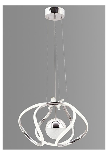 Uzay Ledli 1 Toplu 3 Renk Salon Oturma Yatak Mutfak Odası Avizesi Krom