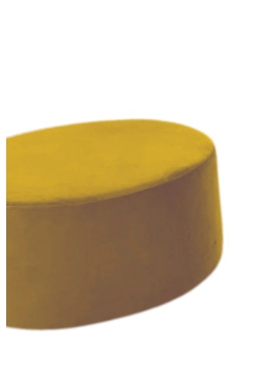 Most Ekol Yuvarlak Sandıklı Orta Sehpa 07 Hardal Kadife Kumaş Ev