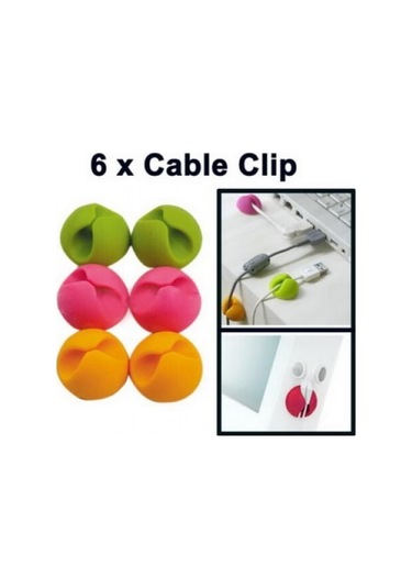 Kablo Sabitleyici Aparat 6 Adet - 24242405784sa Çok Renkli