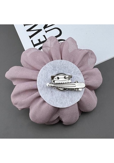Homyl Kadınlar Için Çiçek Broş Rozeti Büyük Dans Ziyafeti Açık Mor