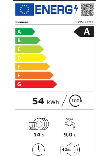 Siemens SX95EX12CE Tam Ankastre 8 Programlı Bulaşık Makinesi