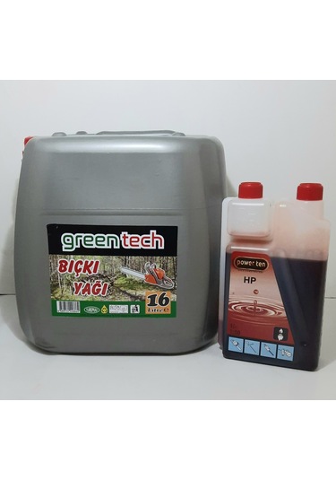 greentech BIÇKI YAĞI 16 LİTRE + ÖLÇEKLİ 2 ZAMANLI MOTOR YAĞI AGAÇ