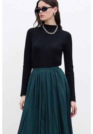 Pılıse Maxı Etek Yeşil Yeşil