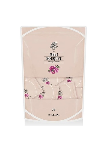 Rebul Bouquet 70 Derece Kolonyalı Mendil 50'Li