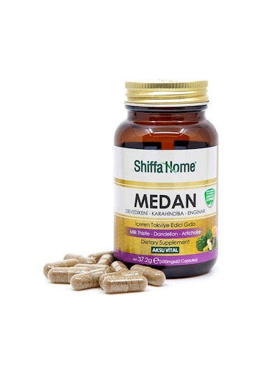 Aksu Vital Shiffa Home Medan Kapsül Devedikeni Karahindiba Enginar 60 Kapsül 3 Adet