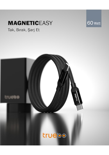 Truebo MagneticEasy Dayanıklı Şarj Ve Veri Kablosu