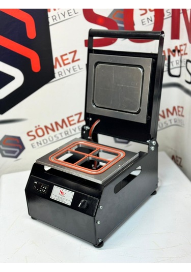 Sönmez Manuel Kase Kapatma 4 Gözlu Tabak Kapatma Makinesi Black