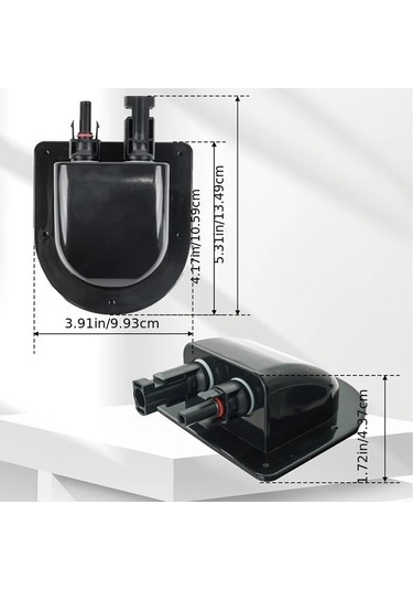 Trendooze Cloud011 Dayanıklı Çift Delikli Abs Fotovoltaik Rv Bağlantı Kutusu Siyah Su Geçirmez Kilitli Mekanizma Siyah