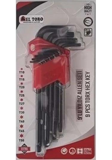 El Toro Uzun Torx Allen Seti 9 Pcs