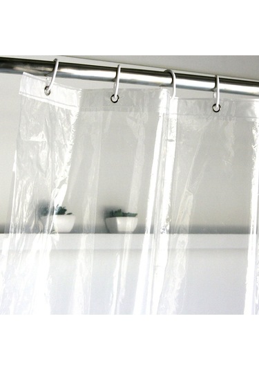 180cmx180cm Plastik Peva Su Geçirmez Duş Perdesi Şeffaf Beyaz Şeffaf Banyo Perdesi Lüks Banyo Perdesi Kancalı Şeffaf