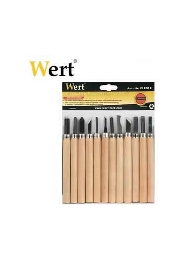 Wert 2512 Ahşap Oyma Bıçak Seti 12 Parça Ağaç Oyma Hobi