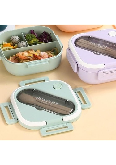 Mor 1300ml Faydalı Gıda Kabı Mikrodalgada Yeniden Kullanılabilir Depolama