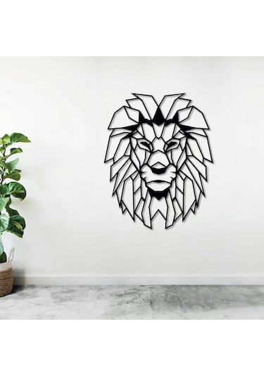 Ivo Aslan Kafası Duvar Dekoru Siyah