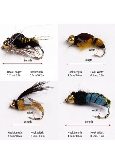 Novahub 64 Parça Yapay Sinekli Olta Yemi Seti - Çeşitli Balıklar İçin Biyomimetik Tasarım, Kapsamlı Balık Avı Seti