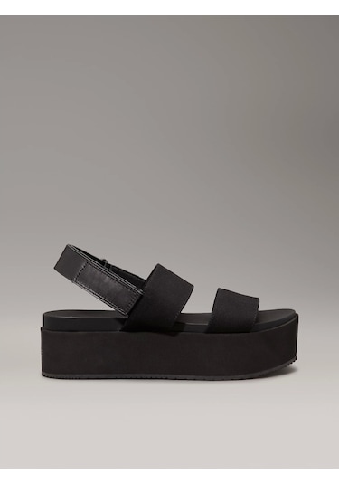 Calvin Klein Flatform Sandal Slıng In Siyah