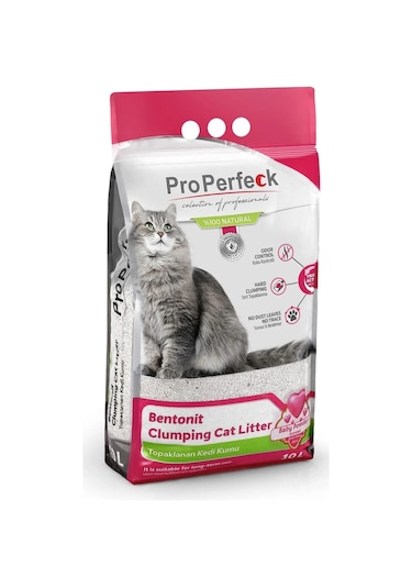 Pro Perfeck Bebek Pudra İnce Taneli Bentonit Kedi Kumu 10 L