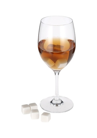 Pazly 9 Adet Beyaz Granit İçecek Soğutma Taşı - Viski, Bira Soğutucu Buzsuz Beyaz