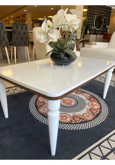 Akset Orta Sehpa Lüx Beyaz Ceviz