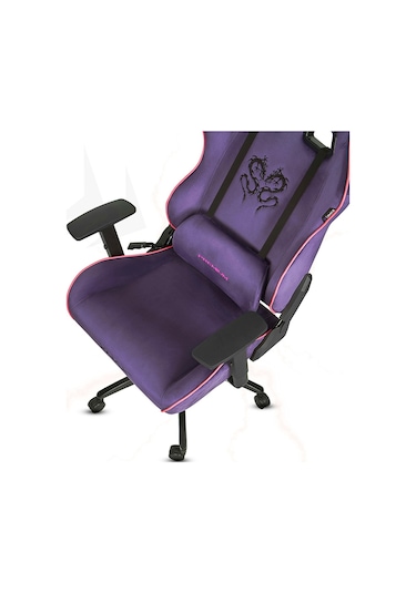 Rio Balerion Terletmez Kadife Kumaş Mor Gaming Oyuncu Koltuğu -4 Mor