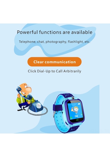 Jeemson 3-15 Yaş Çocuklar İçin Mavi Akıllı Saat (İthalatçı Garantili)
