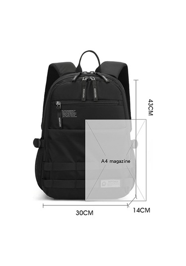 Wepower 2329 Su Geçirmez Naylon Rahat Sırt Çantası Nefes Alabilir Erkek Sırt Çantası 14 Inç Dizüstü Bilgisayar İçin Gri