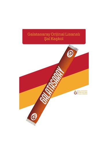 Galatasaray Lisanslı Şal Kaşkol Sarı - Kırmızı