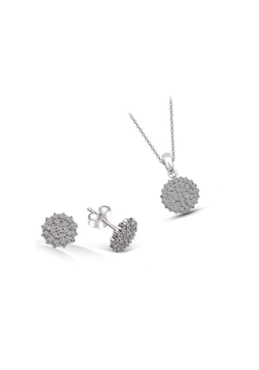 Kuyumcudukkani Yuvarlak Sembollu Mini Set - 24041-w-w-slv Beyaz