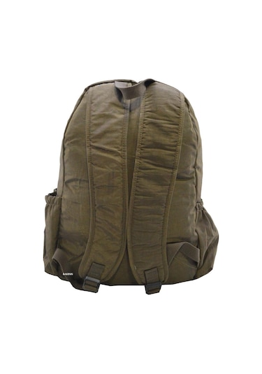 Klinkır Bayan Sırt Çantası Çok Cepli Yağmura Dayanıklı Hafif Kumaş Yeşil Renk Okul Çantası Kahverengi