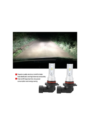 Springsun H10/9145 72w 6000k Beyaz Led Faro Ampülü, 3200lm Parlaklık, Yağmur Ve Tozda Görünürlük Artırıcı, Su Geçirmez, 2 Adet