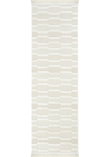 Cool Halı Ares 8801 Krem Yolluk Antre Hol Koridor Halısı Yatak Odası Halı Bukle Kesme Halı Yolluk