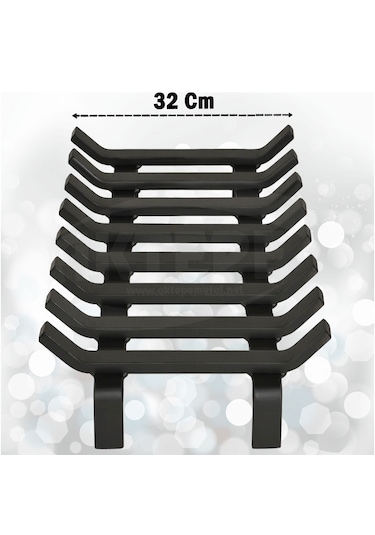 48 Cm X 32 Cm 8 Çubuklu Ekstra Şömine Izgarası Dar Gözlü Izgara