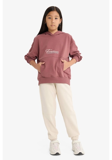 Defacto Kız Çocuk Beli Lastikli Jogger Eşofman Altı F0389a825aubg74 Bej