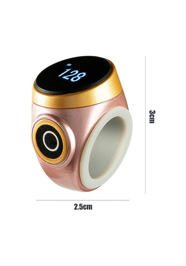 Geeksen Akıllı Dokunmatik Sayma Yüzüğü - Su Geçirmez, Oled Ekranlı, Otomatik Boyut Ayarlı