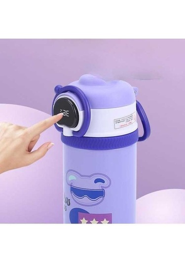 Novahub 316l Paslanmaz Çelik Çocuk Termos, 550ml, Mor, Isı Yalıtım, Öğrenci Bardağı Mor