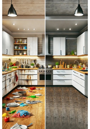 Toz Bulaşık Makinesi Deterjanı Ve Genel Mutfak Temizleme Spreyi Paketi