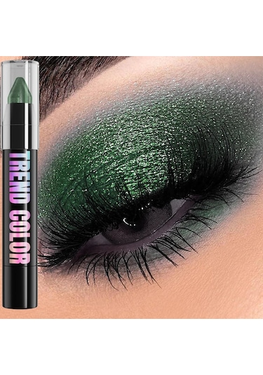 24 Renk Sedefli Glitter Göz Farı Eyeliner Kalem Su Geçirmez Mat Çıplak Göz Farı 14 Dark Topaz