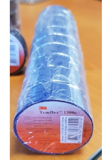 3M Temflex 1300E İzole Bant 18Mmx9.15Mt Siyah 10 Adet