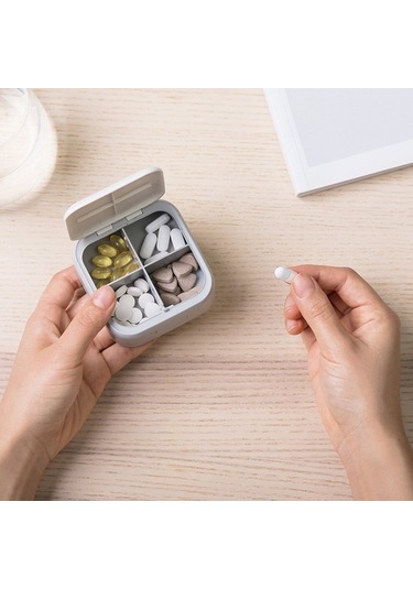 Likeable Taşınabilir Mühürlü Büyük Kapasiteli Çok Izgara Ev Ilaç Kutusu Su Geçirmez Taşınabilir Kare Küçük Ilaç Kutusu-açık Pembe21 1