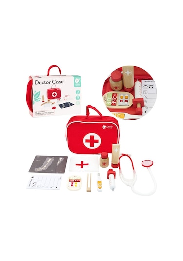 Ahşap Doktor Seti Çantalı